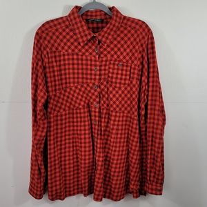 Woolrich Plaid Button Front Womens Shirt Top Sz 2XL